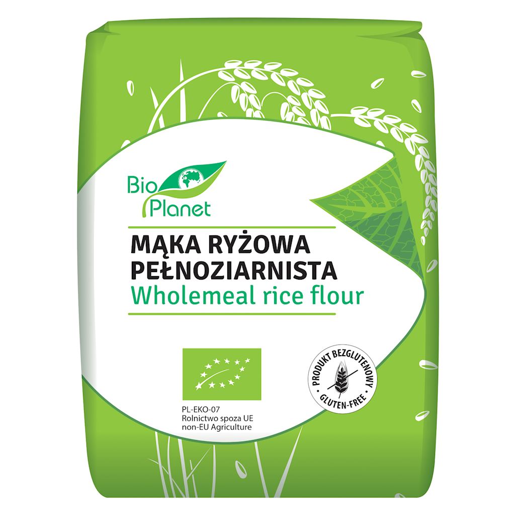 MĄKA RYŻOWA PEŁNOZIARNISTA BEZGLUTENOWA BIO 1 kg – BIO PLANET