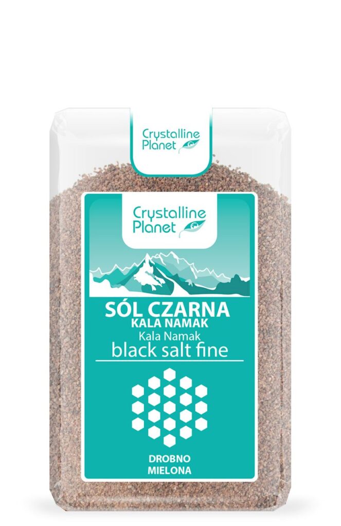 SÓL CZARNA KALA NAMAK DROBNO MIELONA 600 g – CRYSTALLINE PLANET