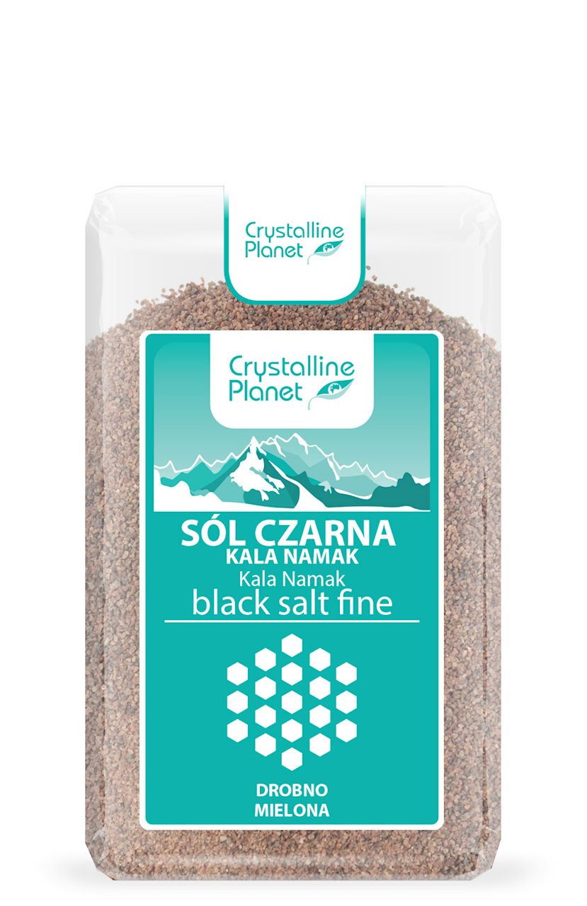 SÓL CZARNA KALA NAMAK DROBNO MIELONA 600 g - CRYSTALLINE PLANET