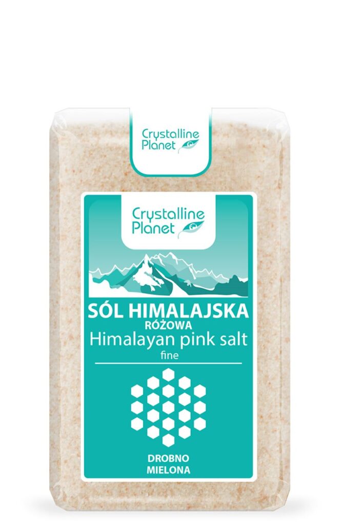 SÓL HIMALAJSKA RÓŻOWA DROBNO MIELONA 600 g – CRYSTALLINE PLANET