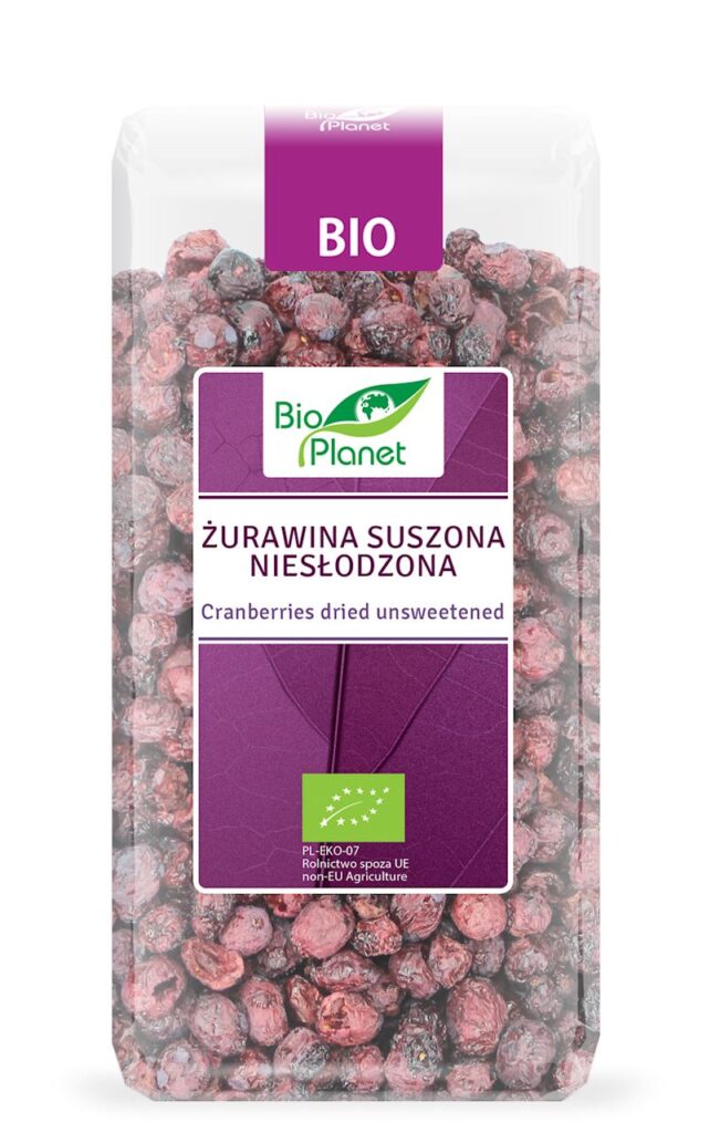 ŻURAWINA SUSZONA NIESŁODZONA BIO 50 g – BIO PLANET