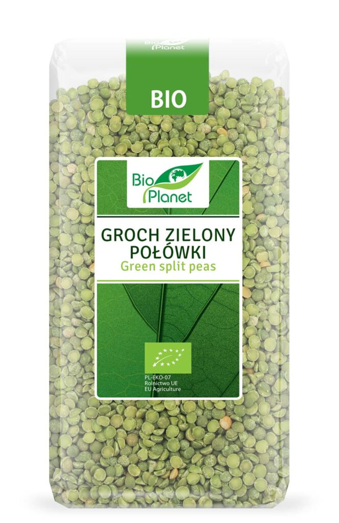 GROCH ZIELONY POŁÓWKI BIO 500 g – BIO PLANET