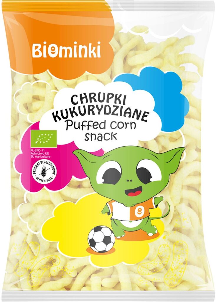 CHRUPKI KUKURYDZIANE BEZGLUTENOWE BIO 150 g – BIOMINKI