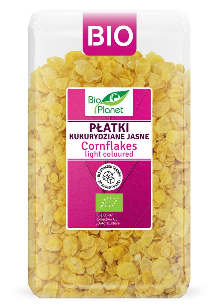 PŁATKI KUKURYDZIANE JASNE BEZ DODATKU CUKRÓW BIO 250 g – BIO PLANET