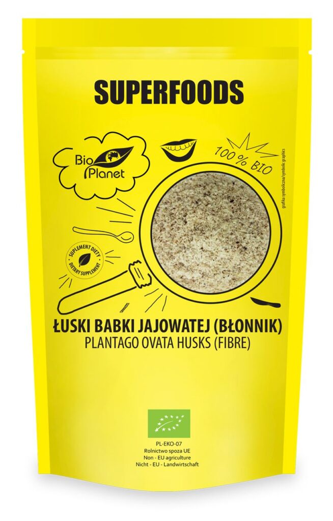 ŁUSKI BABKI JAJOWATEJ (BŁONNIK) BIO 100 g – BIO PLANET