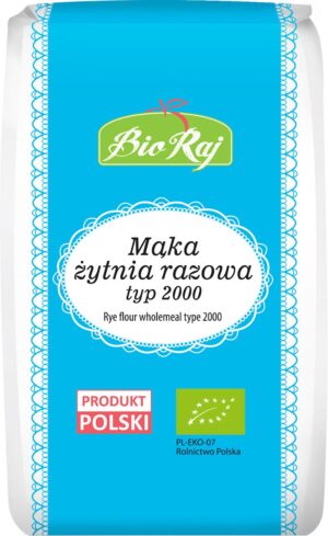MĄKA ŻYTNIA RAZOWA TYP 2000 BIO (POLSKA) 1 kg - BIO RAJ