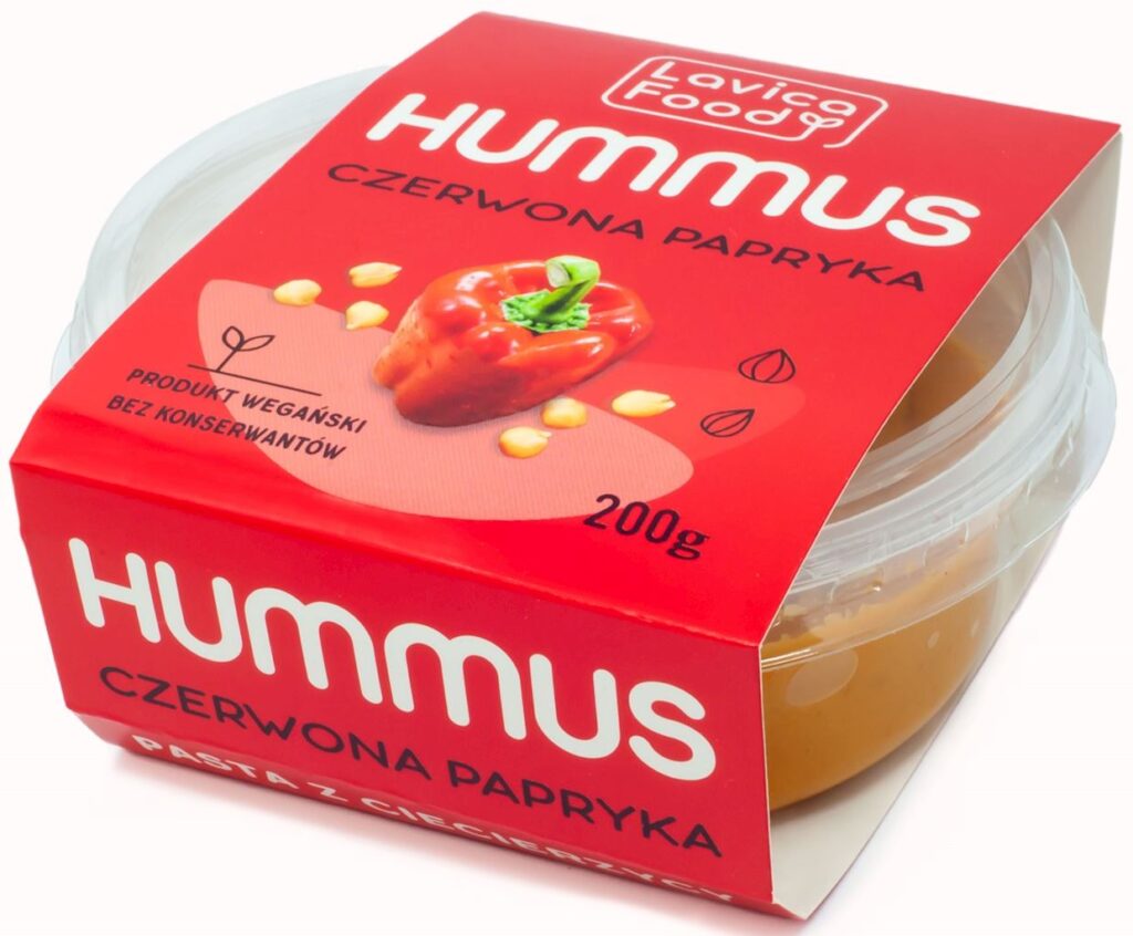HUMMUS CZERWONA PAPRYKA 200 g – LAVICA FOOD