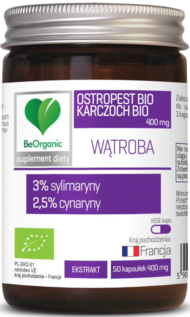 OSTROPEST + KARCZOCH EKSTRAKT BIO 50 KAPSUŁEK – BE ORGANIC