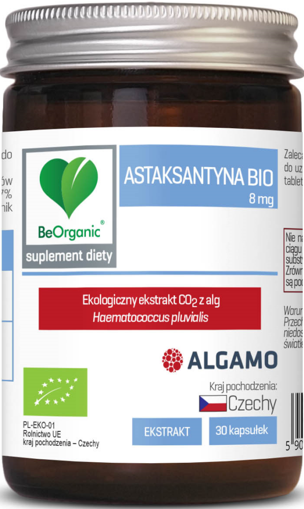 ASTAKSANTYNA EKSTRAKT BIO (8 mg) 30 KAPSUŁEK – BE ORGANIC