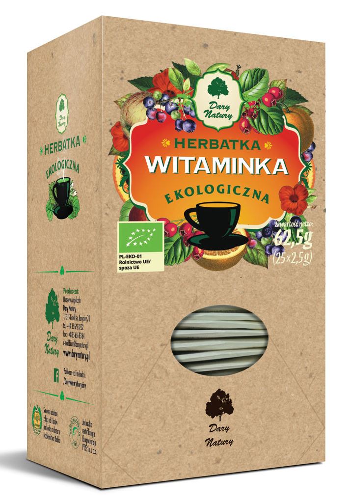 HERBATKA WITAMINKA BIO (25 x 2,5 g) 62,5 g – DARY NATURY