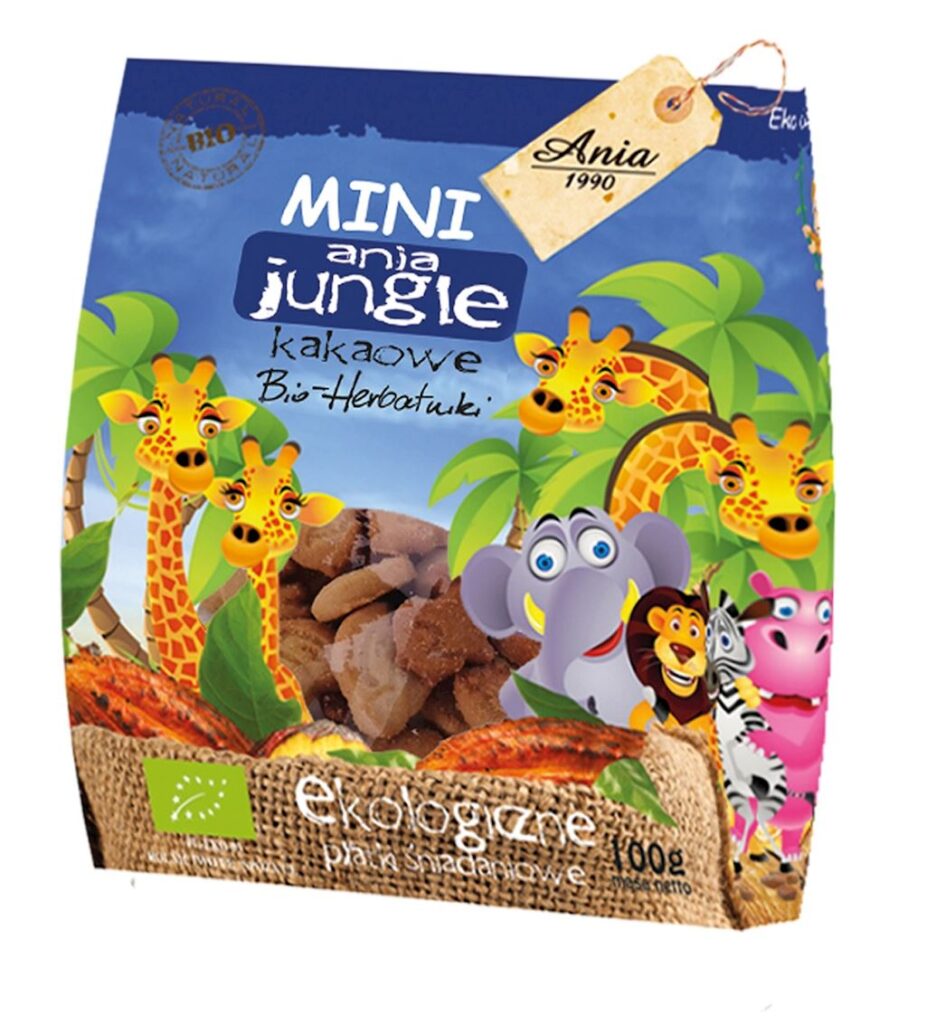 CIASTKA KAKAOWE MINI JUNGLE BIO 100 g – BIO ANIA