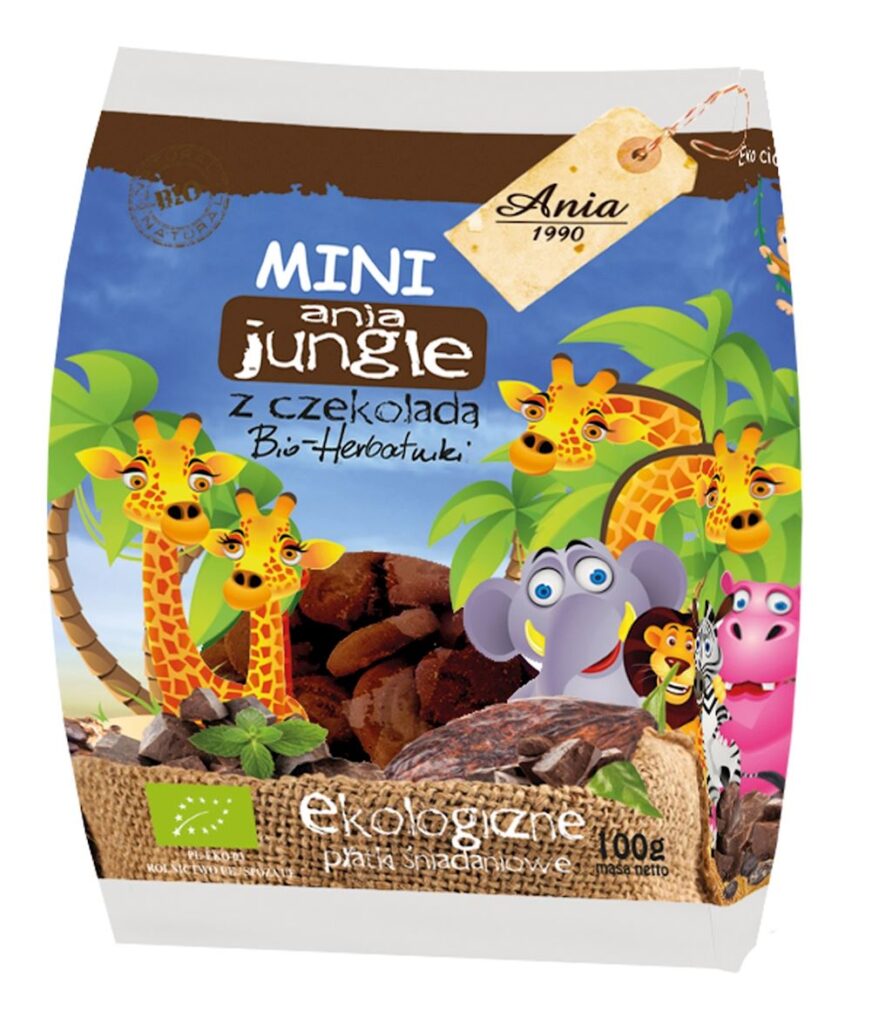 CIASTKA Z CZEKOLADĄ MINI JUNGLE BIO 100 g – BIO ANIA