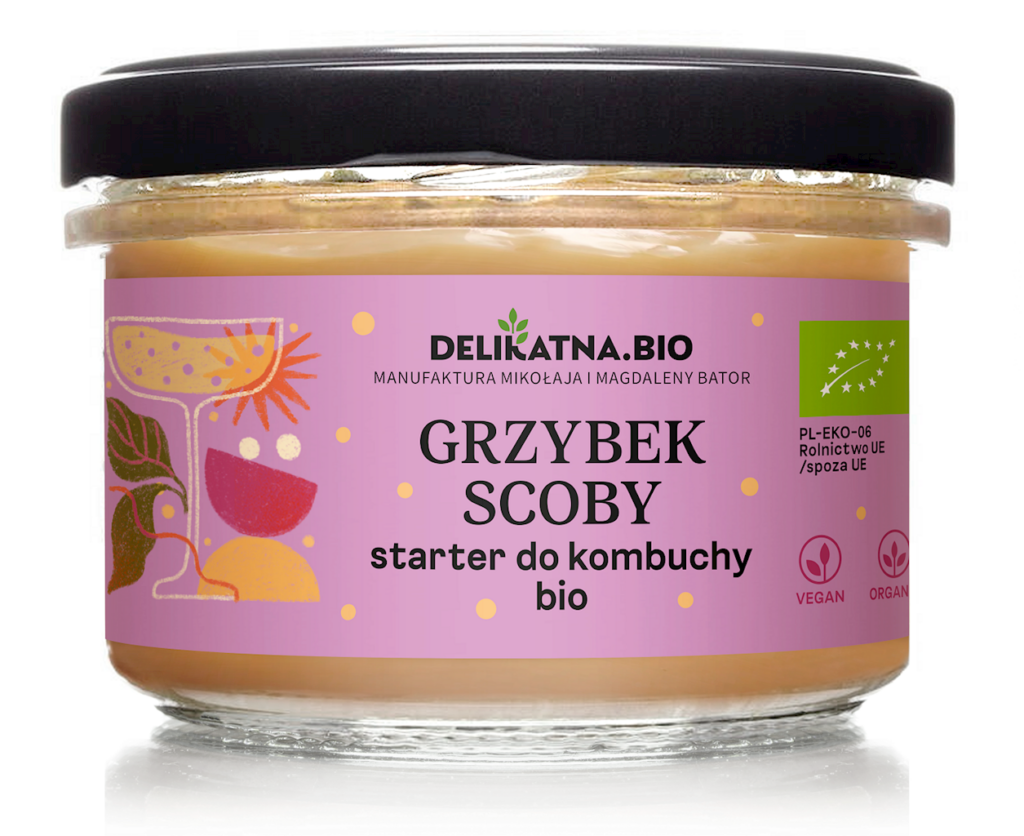 GRZYBEK SCOBY STARTER DO KOMBUCHY BIO 150 g – DELIKATNA