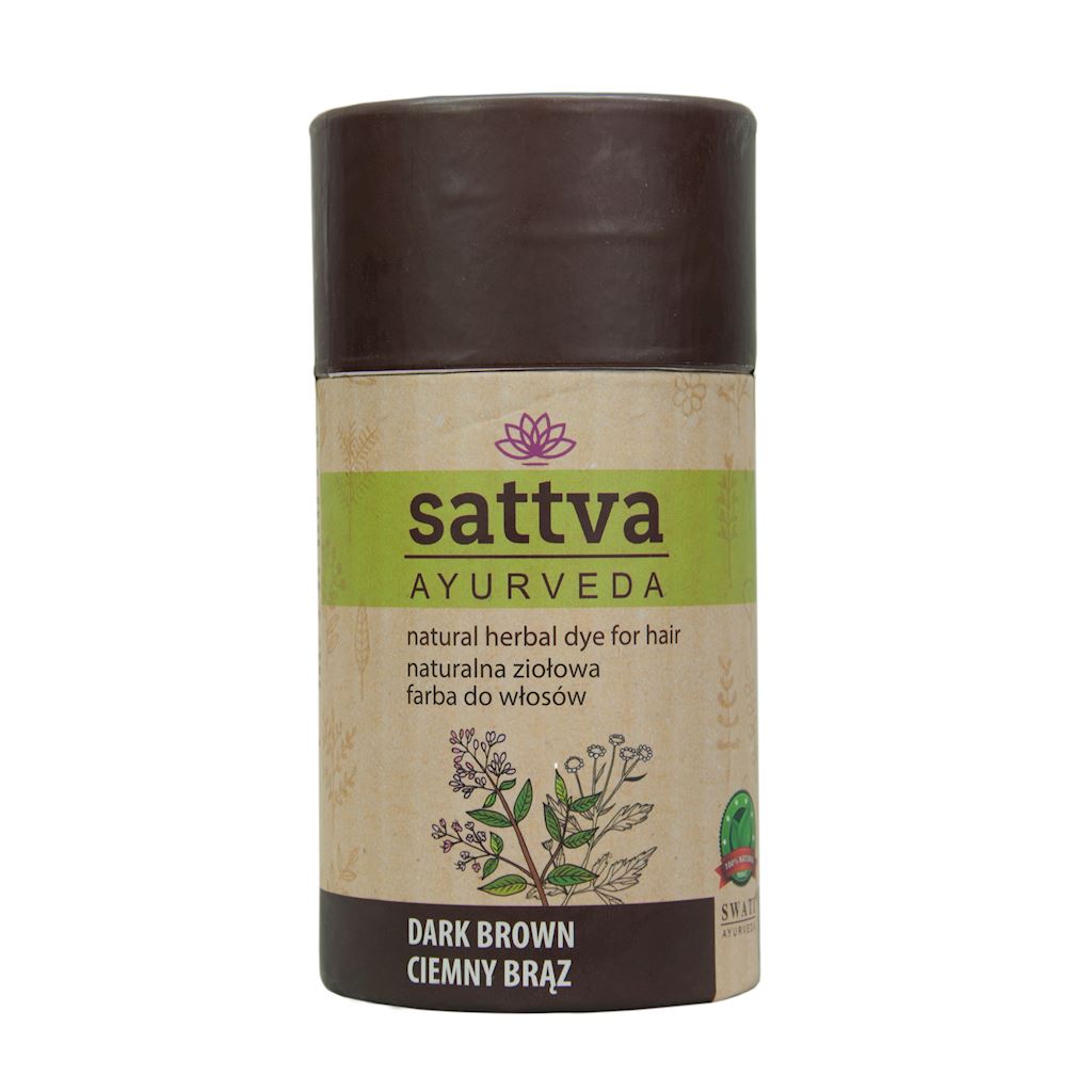 HENNA CIEMNY BRĄZ ECO 150 g – SATTVA (AYURVEDA)