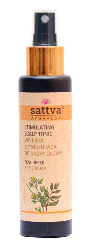 WCIERKA DO SKÓRY GŁOWY STYMULUJĄCA WZROST KOZIERADKA 100 ml – SATTVA (AYURVEDA)