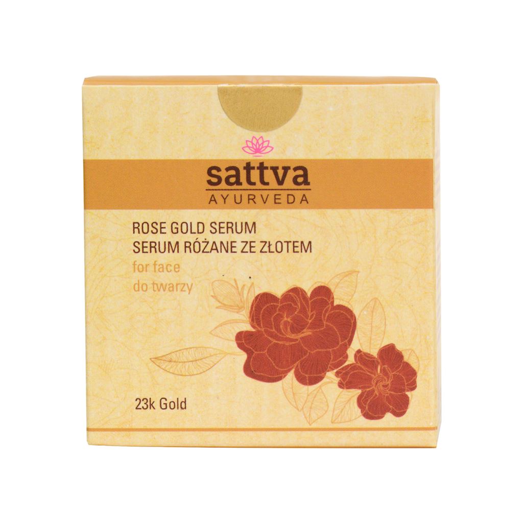 SERUM DO TWARZY RÓŻANE ZE ZŁOTEM 15 ml – SATTVA (AYURVEDA)
