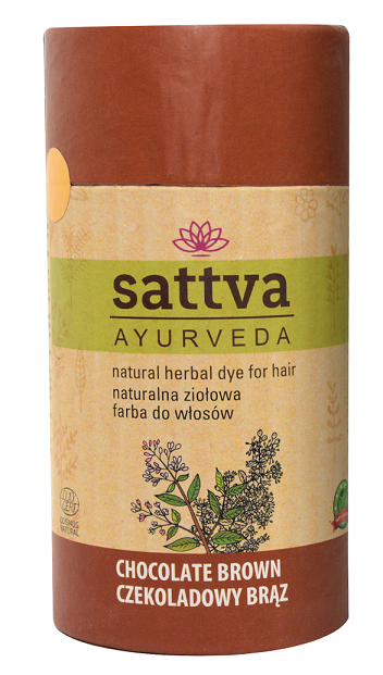 HENNA CZEKOLADOWY BRĄZ ECO 150 g – SATTVA (AYURVEDA)