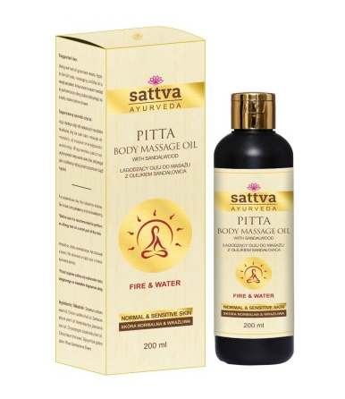 OLEJ DO MASAŻU ŁAGODZĄCY Z OLEJKIEM SANDAŁOWCA 200 ml – SATTVA (AYURVEDA)