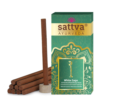 KADZIDEŁKA INDYJSKIE SŁUPKOWE BIAŁA SZAŁWIA (10 szt.) 20 g – SATTVA (AYURVEDA)