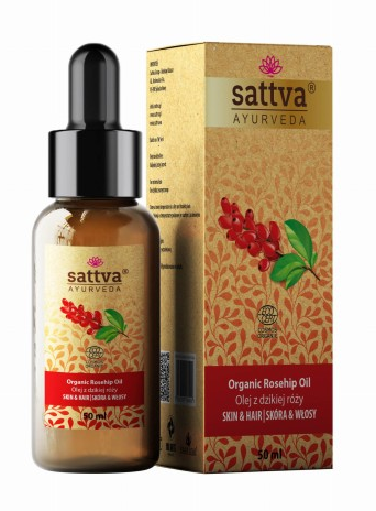 OLEJ DO CIAŁA I WŁOSÓW Z DZIKIEJ RÓŻY ECO 50 ml – SATTVA (AYURVEDA)