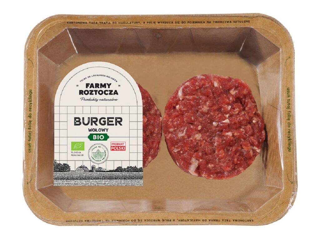 BURGER WOŁOWY SUROWY BIO 200 g – FARMY ROZTOCZA (NA ZAMÓWIENIE)
