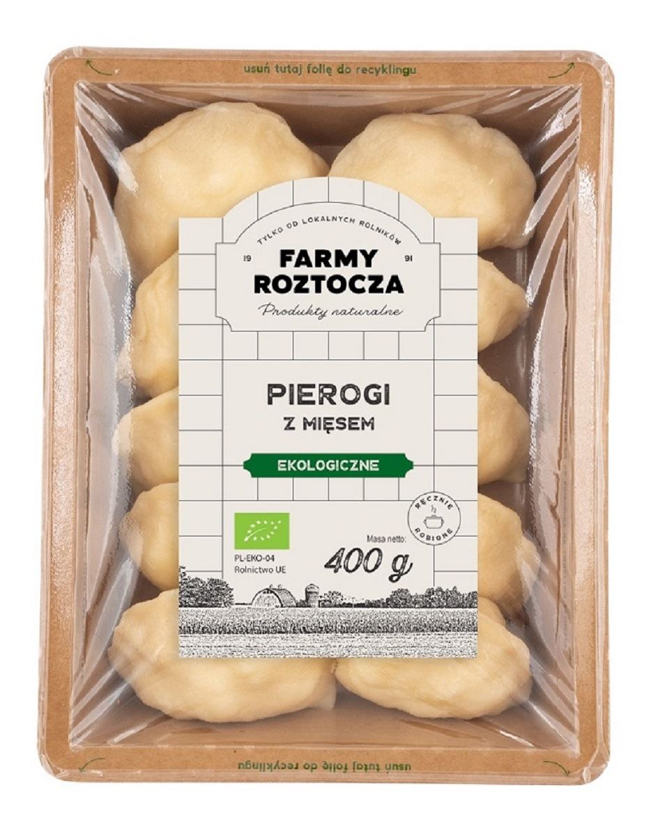 PIEROGI Z MIĘSEM BIO 400 g - FARMY ROZTOCZA (NA ZAMÓWIENIE)