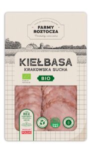 KIEŁBASA KRAKOWSKA SUCHA PLASTRY BIO 80 g - FARMY ROZTOCZA (NA ZAMÓWIENIE)