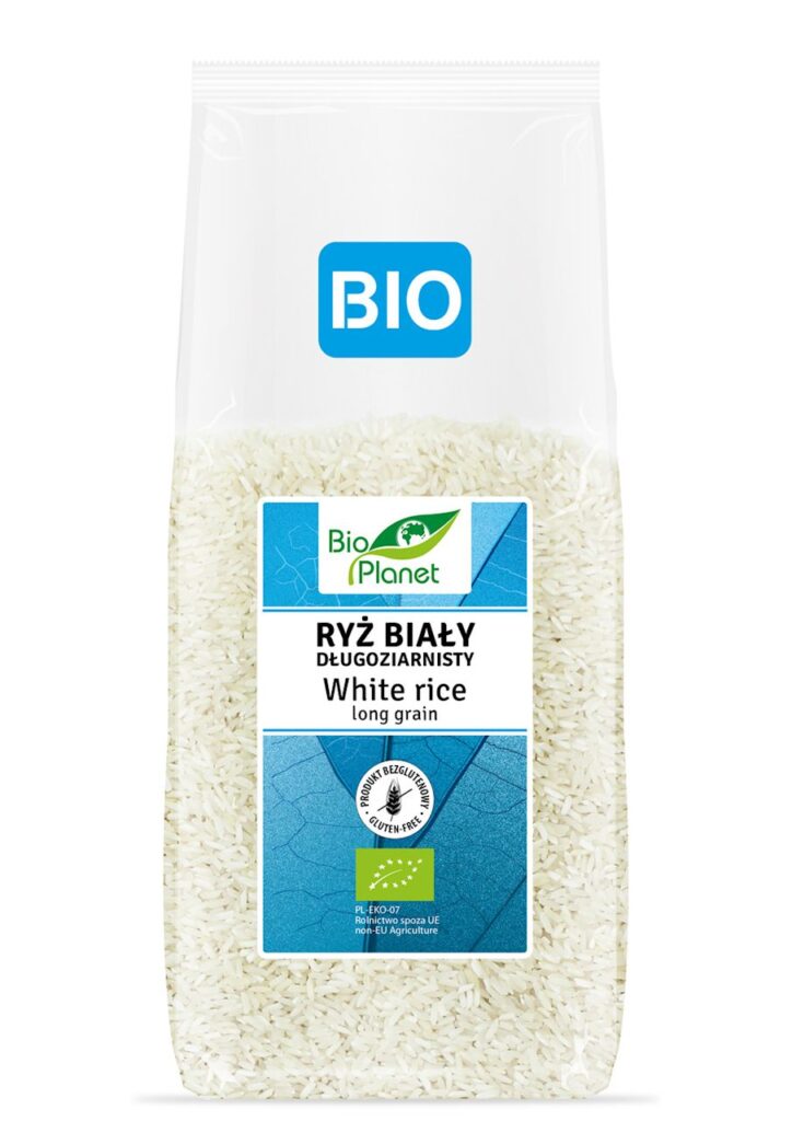 RYŻ BIAŁY DŁUGOZIARNISTY BEZGLUTENOWY BIO 1 kg – BIO PLANET