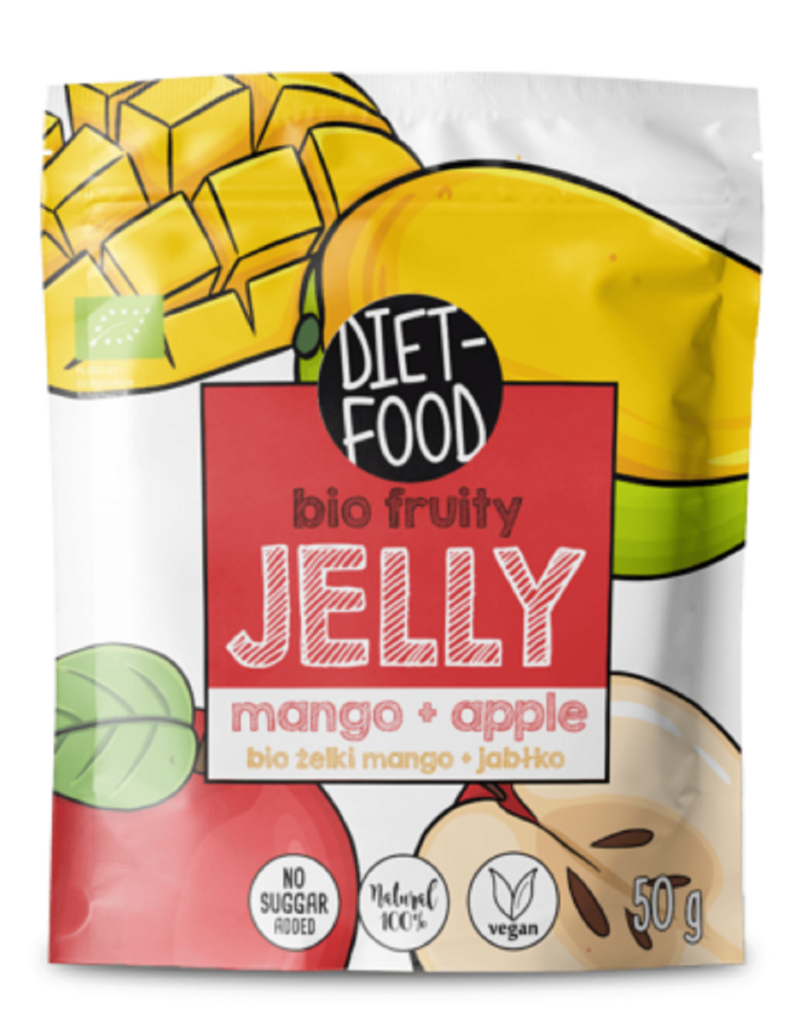 ŻELKI MANGO – JABŁKO BEZ ŻELATYNY BIO 50 g – DIET-FOOD
