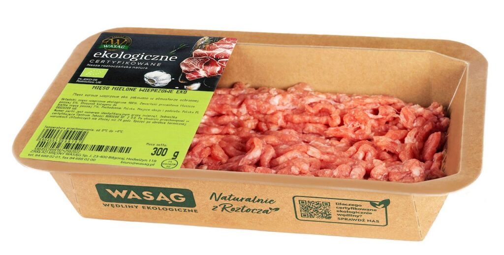 MIĘSO MIELONE WIEPRZOWE SUROWE BIO 300 g – WASĄG (NA ZAMÓWIENIE)