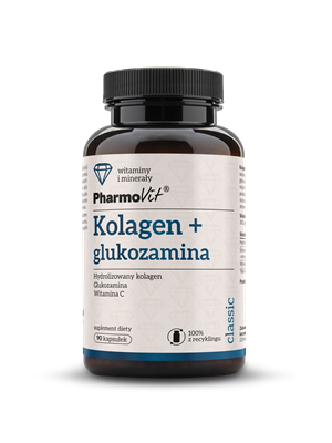 KOLAGEN + GLUKOZAMINA BEZGLUTENOWE 90 KAPSUŁEK – PHARMOVIT (CLASSIC)