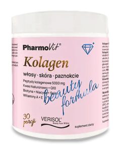 KOLAGEN O SMAKU BRZOSKWINIA - BANAN BEAUTY FORMULA BEZGLUTENOWY 174 g - PHARMOVIT