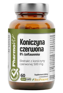 KONICZYNA CZERWONA EKSTRAKT (500 mg) BEZGLUTENOWY 60 KAPSUŁEK - PHARMOVIT (CLEAN LABEL)