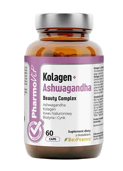 KOLAGEN + ASHWAGANDHA BEAUTY COMPLEX BEZGLUTENOWE 60 KAPSUŁEK – PHARMOVIT (CLEAN LABEL)