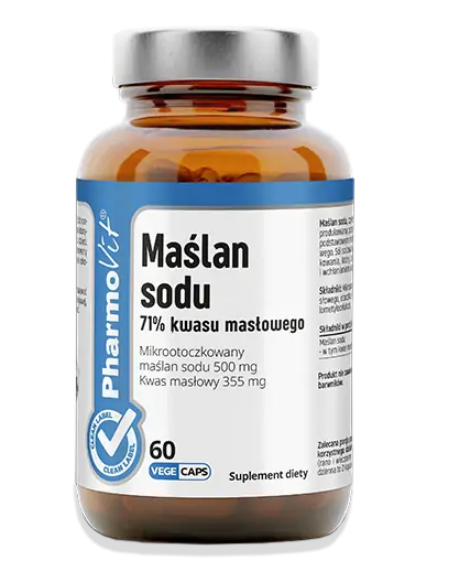 MAŚLAN SODU BEZGLUTENOWY 60 KAPSUŁEK – PHARMOVIT (CLEAN LABEL)