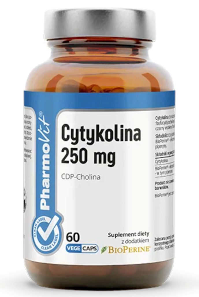 CYTYKOLINA (250 mg) BEZGLUTENOWA 60 KAPSUŁEK – PHARMOVIT (CLEAN LABEL)