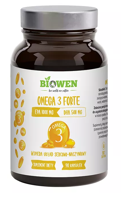 OMEGA-3 FORTE BEZGLUTENOWE 90 KAPSUŁEK – BIOWEN