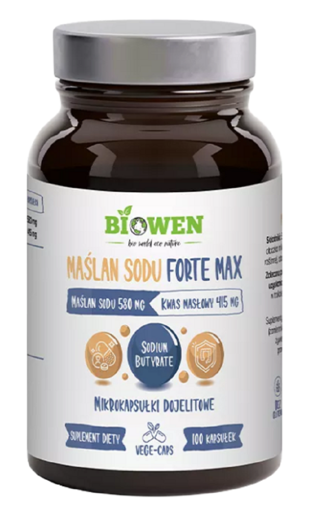 MAŚLAN SODU FORTE MAX (580 mg) BEZGLUTENOWY 100 KAPSUŁEK – BIOWEN
