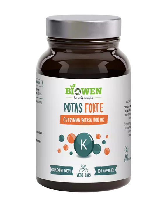 POTAS FORTE (1100 mg) BEZGLUTENOWY 100 KAPSUŁEK – BIOWEN