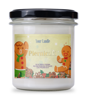 ŚWIECA SOJOWA ZAPACHOWA W SZKLE PIERNICZKI 300 ml - YOUR CANDLE (PRODUKT SEZONOWY)