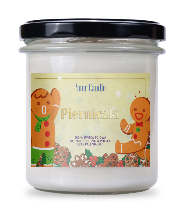 ŚWIECA SOJOWA ZAPACHOWA W SZKLE PIERNICZKI 300 ml – YOUR CANDLE (PRODUKT SEZONOWY)