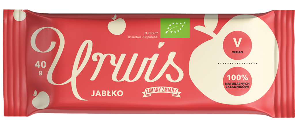 BATON BAKALIOWY Z JABŁKIEM „URWIS” BEZGLUTENOWY BIO 40 g – ZMIANY ZMIANY