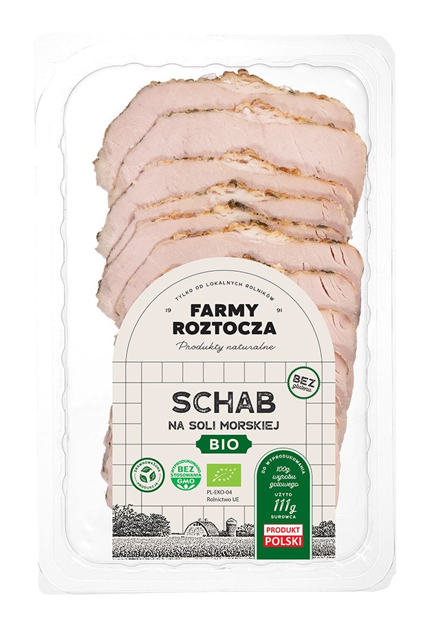 SCHAB NA SOLI MORSKIEJ PLASTRY BIO 100 g –  FARMY ROZTOCZA (NA ZAMÓWIENIE)