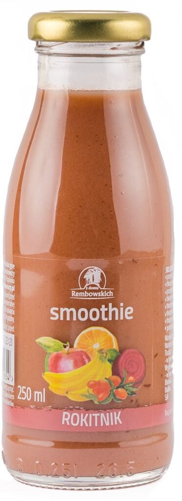 SMOOTHIE JABŁKO – BANAN – CZARNA PORZECZKA – BURAK – ROKITNIK 250 ml – REMBOWSCY