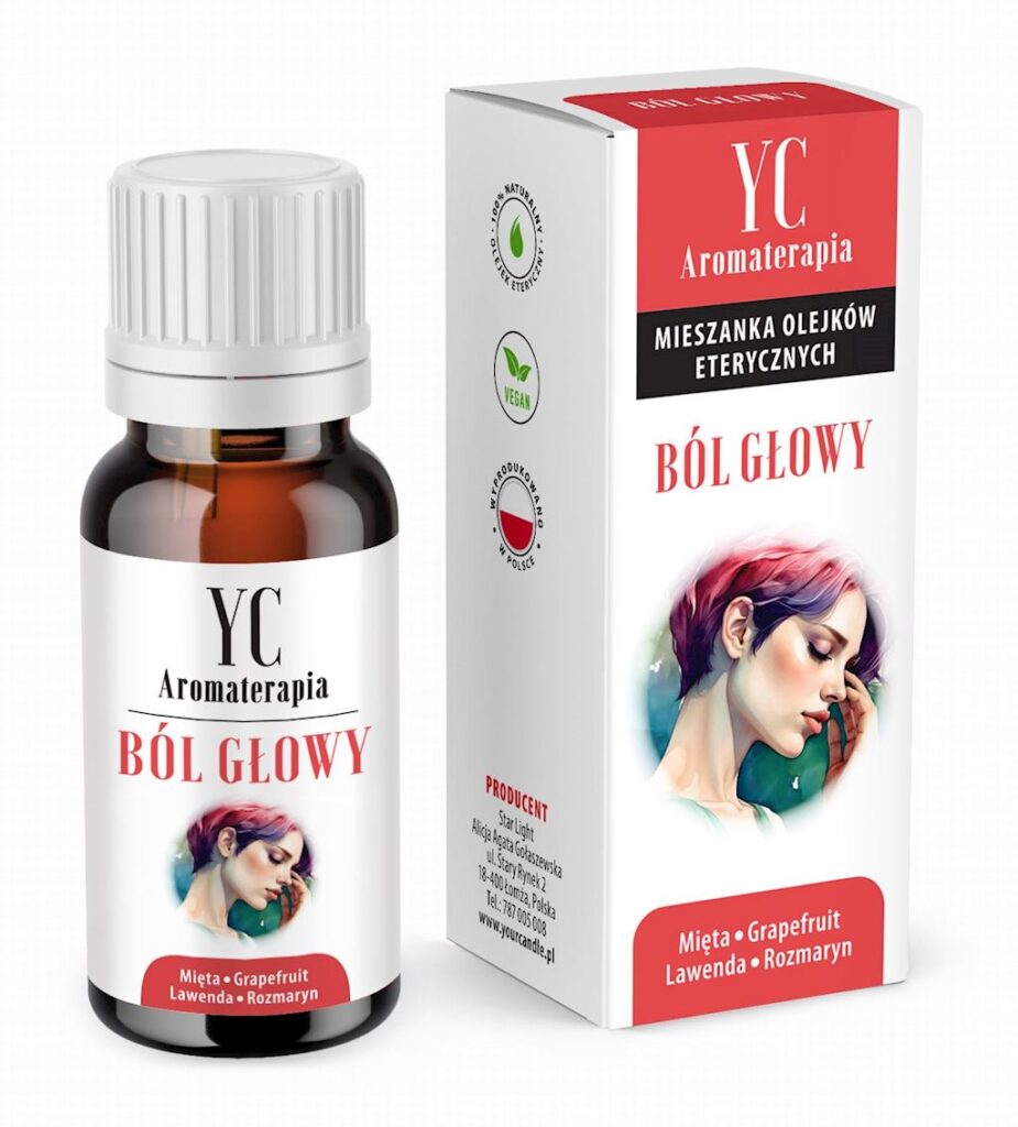 OLEJEK ETERYCZNY MIX NA BÓL GŁOWY 10 ml – YOUR CANDLE