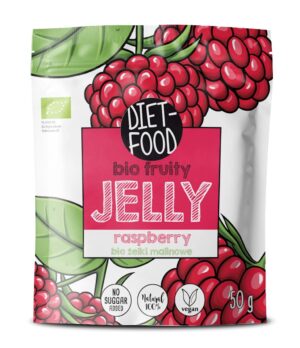 ŻELKI MALINOWE BEZ ŻELATYNY BIO 50 g - DIET-FOOD