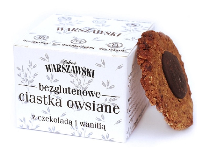 CIASTKA OWSIANE Z CZEKOLADĄ I WANILIĄ BEZGLUTENOWE 150 g – ŁAKOĆ WARSZAWSKI