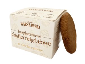 CIASTKA MIGDAŁOWE ZE SKÓRKĄ CYTRYNY BEZ DODATKU CUKRÓW BEZGLUTENOWE 150 g - ŁAKOĆ WARSZAWSKI