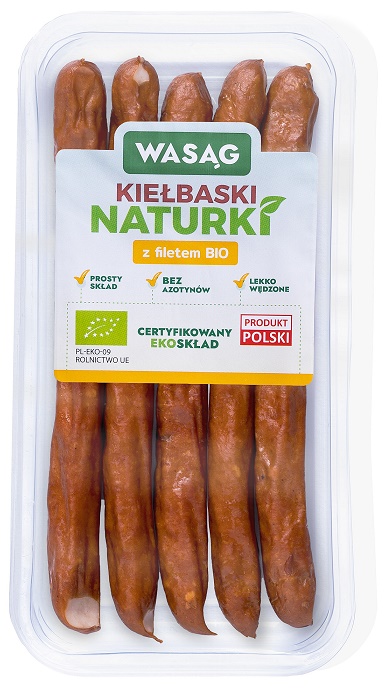 KIEŁBASKI Z FILETEM BIO 115 g – WASĄG (NA ZAMÓWIENIE)
