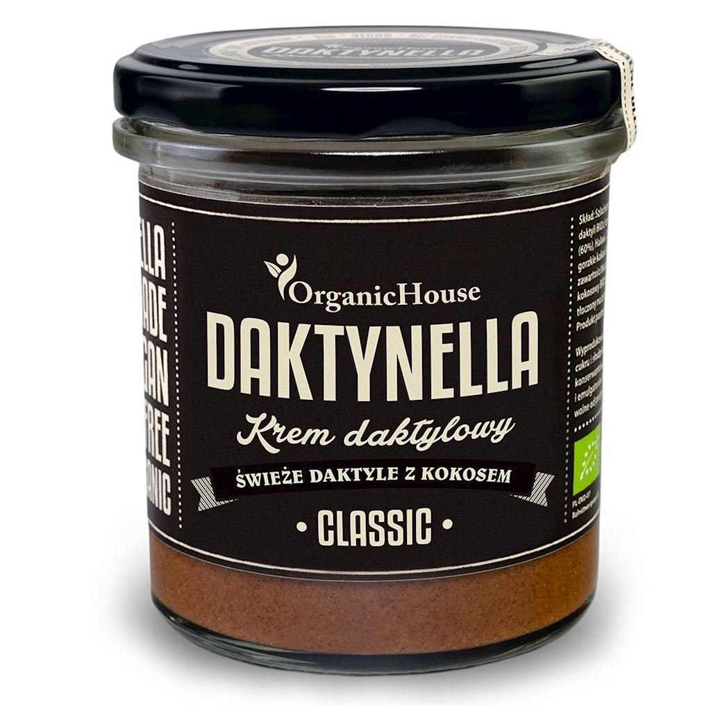 KREM KOKOSOWO – DAKTYLOWY CLASSIC BEZGLUTENOWY BIO 280 g – ORGANICHOUSE (DAKTYNELLA)